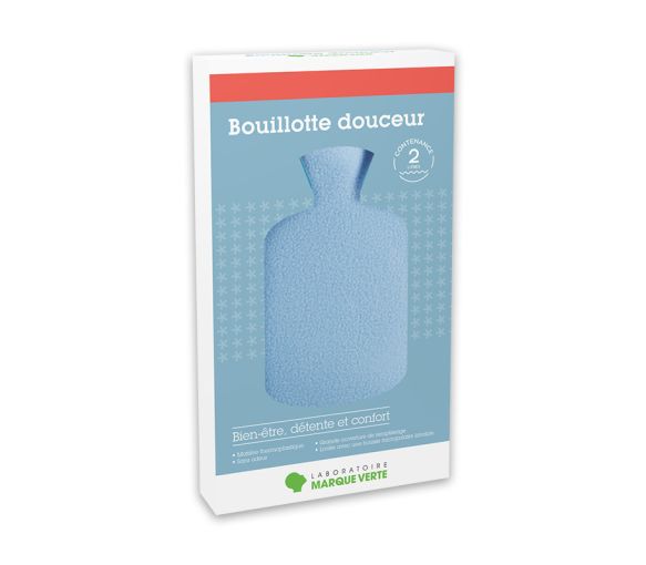 Bouillotte douceur 2 litres Marque Verte - 1 bouillotte