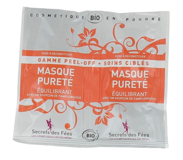 Masque pureté équilibrant BIO Secrets des fées - 2 sachets