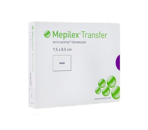 Mepilex Transfer Pansement hydrocellulaire 7.5 x 8.5 cm - 10 pansements