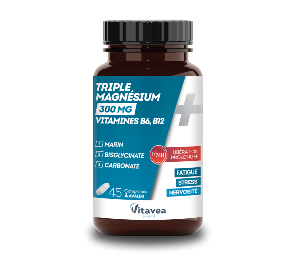 Triple magnésium 300mg Vitavea - pot de 45 comprimés - image 1