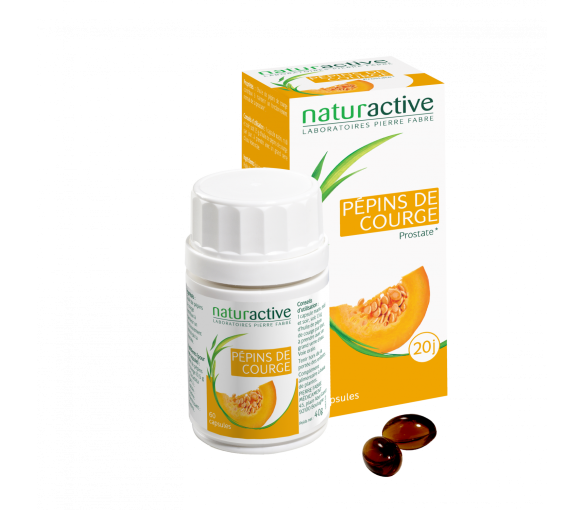 Elusanes Huile de pépins de courge Naturactive - boîte de 60 gélules