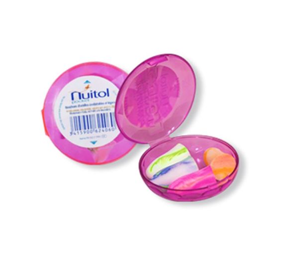 Bouchons d'oreille Nuitol pocket - boite de 4 bouchons