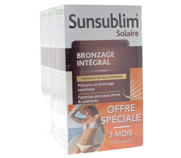 Sunsublim bronzage intégral Nutreov - lot de 3 boites de 30 capsules