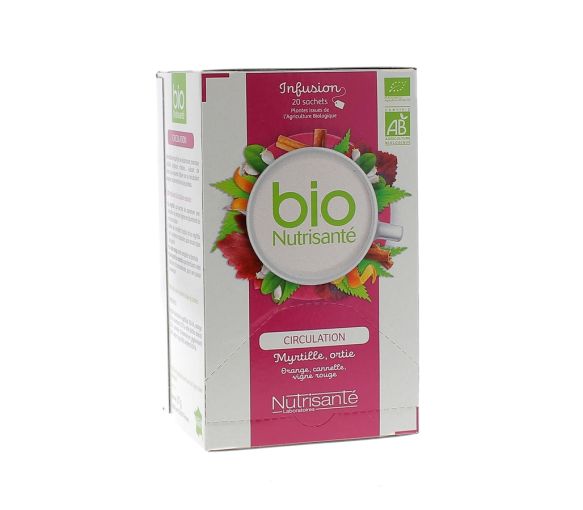 Infusion bien-être circulation BIO Nutrisanté - 20 sachets
