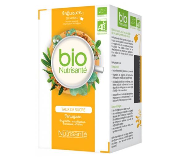 Infusion bien-être Taux de sucre bio Nutrisanté - 20 sachets