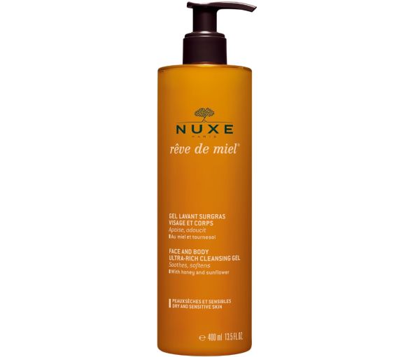 Rêve de miel gel lavant surgras visage et corps Nuxe - flacon-pompe de 400 ml - image 1