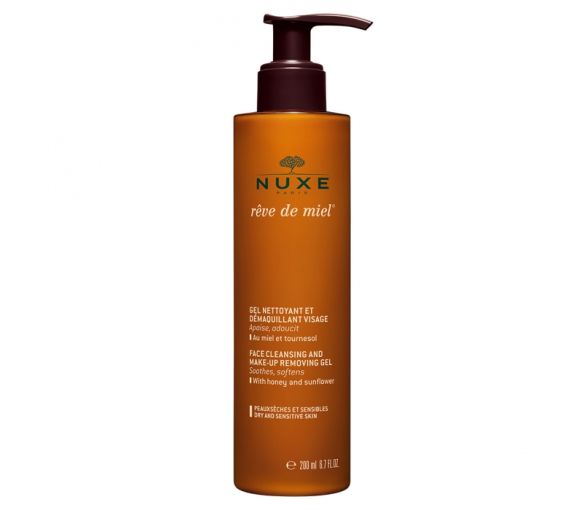 Rêve de miel gel nettoyant et démaquillant visage Nuxe - flacon-pompe de 200 ml - image 1