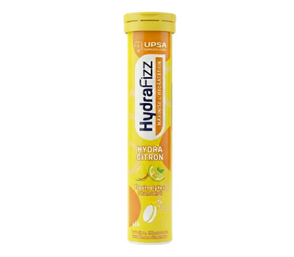 HydraFizz hydra citron goût citron Upsa - tube de 16 pastilles effervescentes