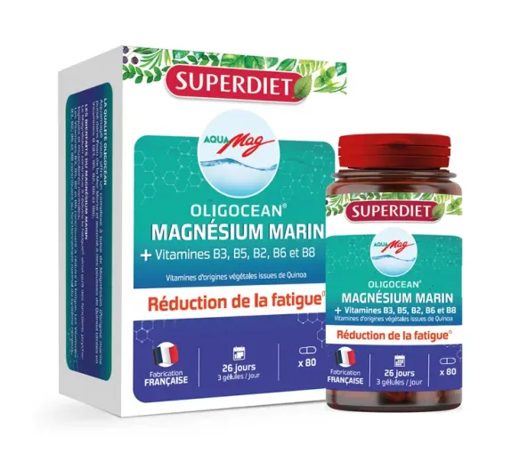 Oligocean Aqua Mag Magnésium d'origine marine - boîte de 80 gélules - image 2