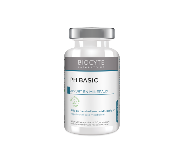 pH basic sels minéraux alcalins Biocyte - pot de 90 gélules micro-encapsulés