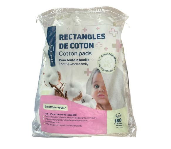 Rectangles de coton Happy Lab Benz - 180 rectangles de coton - image 1