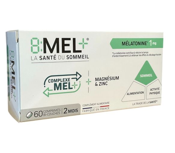 8:Mel+ la santé du sommeil mélatonine 1mg Menarini - boite de 60 comprimés