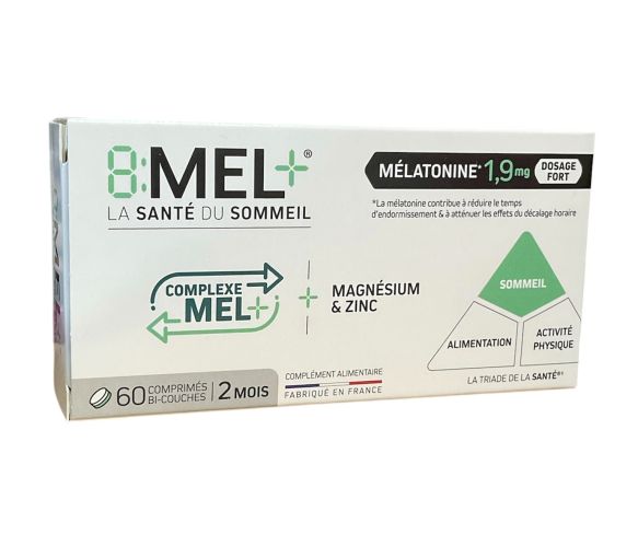 8:MEL+ mélatonine 1,9mg Menarini - boite de 60 comprimés - image 1