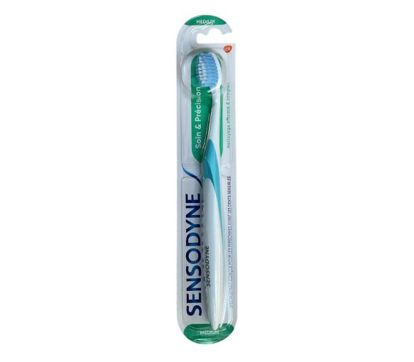 Brosse à dents soin et précision medium Sensodyne - une brosse à dents