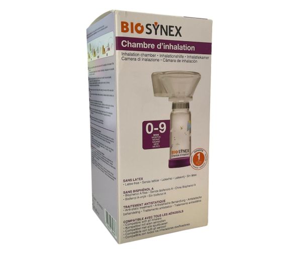 Chambre d'inhalation 0 à 9 mois Biosynex - boîte d'une chambre avec masque - image 1