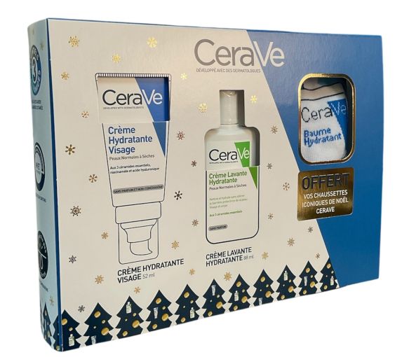 Coffret de noël chaussettes CeraVe - coffret de 3 produits - image 1