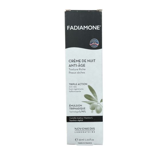 Fadiamone Crème de nuit anti-âge Laboratoire Novomedis - tube de 30ml