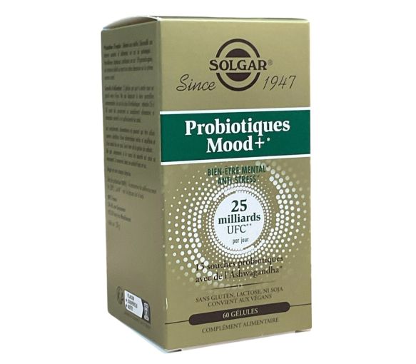 Probiotiques Mood+ Solgar - boite de 60 gélules - image 1