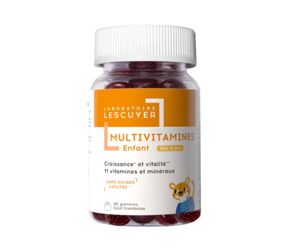 Multivitamines enfant goût framboise Lescuyer - pot de 40 gommes - image 1