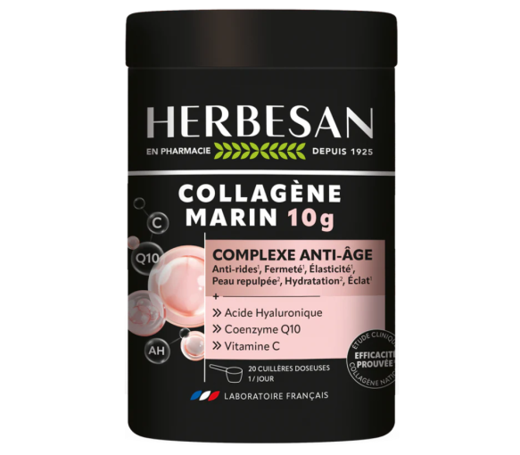 Collagène marin 10g complexe anti-âge Herbesan - pot de 210g