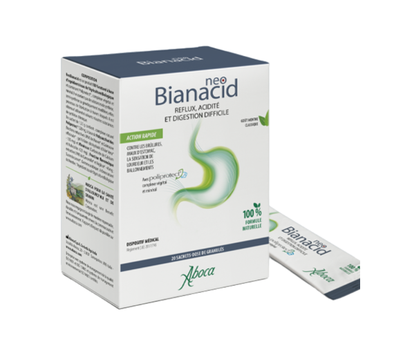 NeoBianacid acidité et reflux goût citron Aboca - boite de 20 sachets-dose