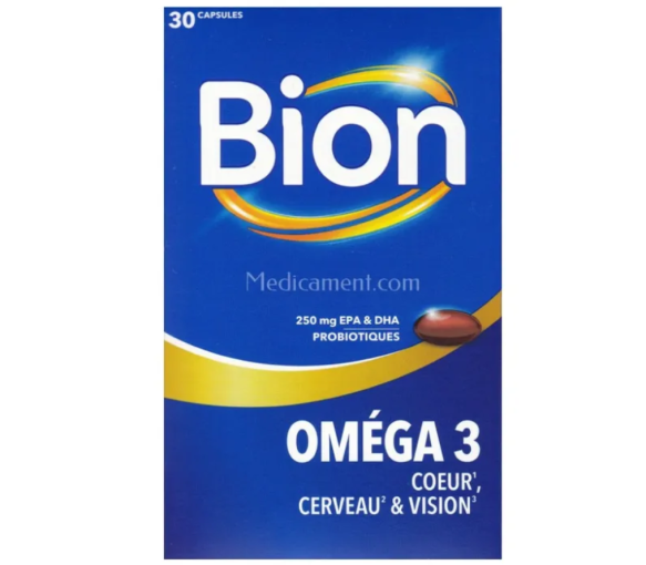 Bion 3 Oméga 3 coeur cerveau vision - boite de 30 capsules