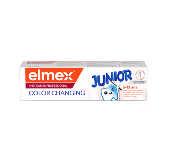 Anti-caries professional junior 6/12 ans color changing dentifrice Elmex - image 1