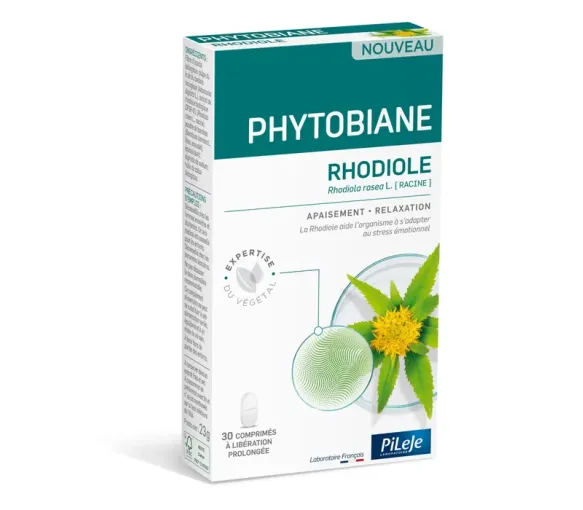 Phytobiane Rhodiole apaisement et relaxation Pileje - boîte de 30 comprimés