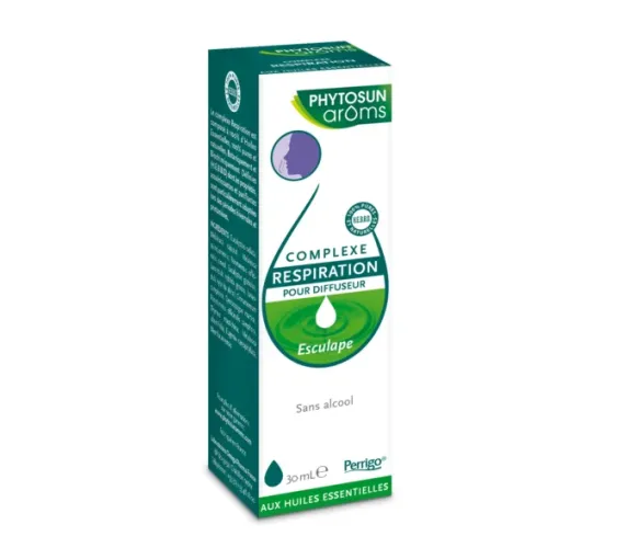 Complexe d'huile essentielles respiration Esculape Phytosun arôms - flacon de 30 ml