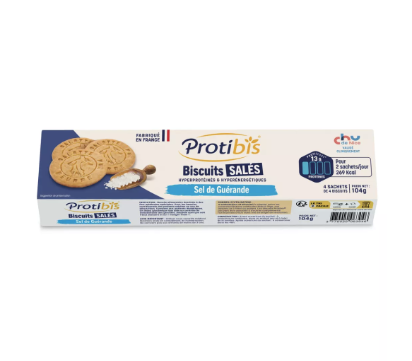 Biscuits salés sel de guérande Protibis - boite de 16 biscuits