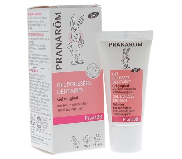PranaBB gel gingival poussées dentaires bio Pranarôm - flacon de 15 ml