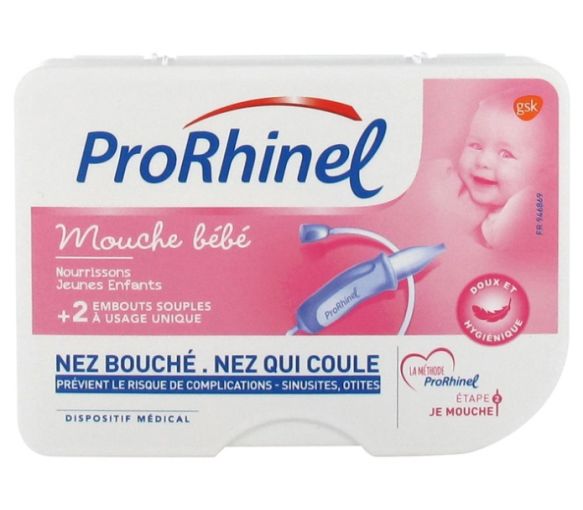 Mouche bébé ProRhinel - boîte contenant un 1 mouche bébé + 2 embouts jetables