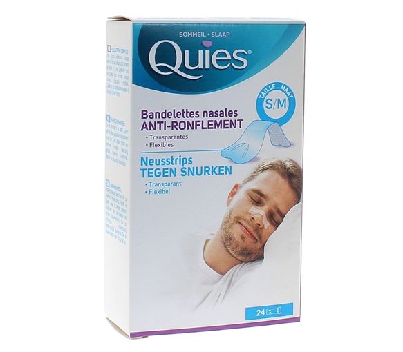 Anti-ronflement bandelette nasale taille S/M Quies - boite de 24 bandelettes