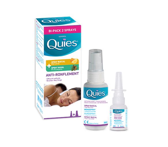 Quies Anti-Ronflement - spray nasal 15 ml + spray buccal 70 ml