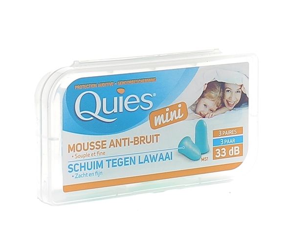Protections auditives en mousse Quies - 3 paires