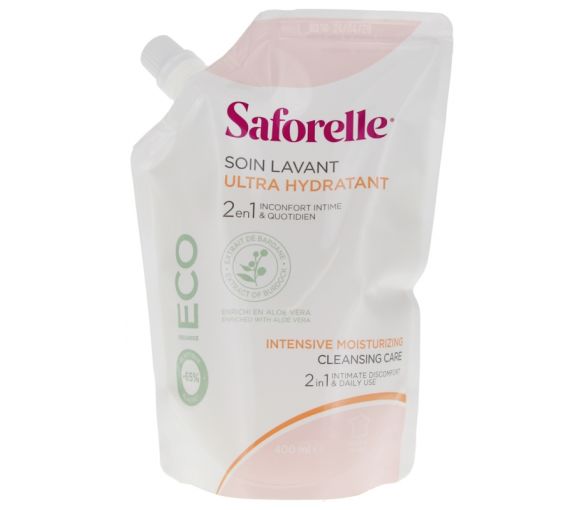 Soin lavant ultra hydratant Saforelle - recharge de 400 ml - image 1