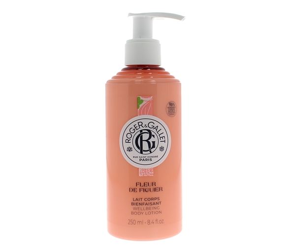 Lait corps bienfaisant fleur de figuier Roger & Gallet - flacon-pompe de 250 ml - image 1