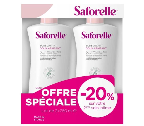 Saforelle soin lavant doux toilette intime - lot de 2 flacons de 250ml - image 1