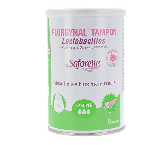 Florgynal tampon probiotique super avec applicateur Saforelle - boite de 9 tampons - image 1
