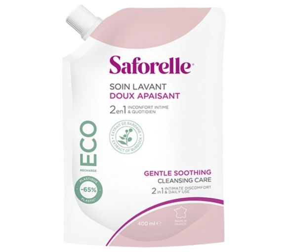 Saforelle soin lavant doux toilette intime - recharge de 400 ml