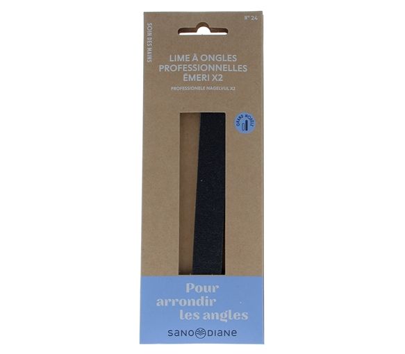 Lime à ongles professionnelles émeri Sanodiane - 2 limes