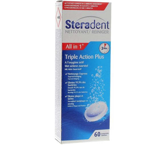 Steradent triple action plus comprimés nettoyants Stéradent - image 1