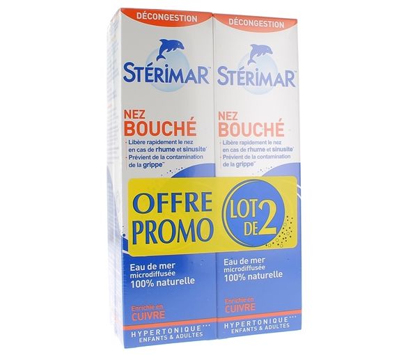 Spray nez bouché Stérimar - lot de 2 sprays de 100 ml