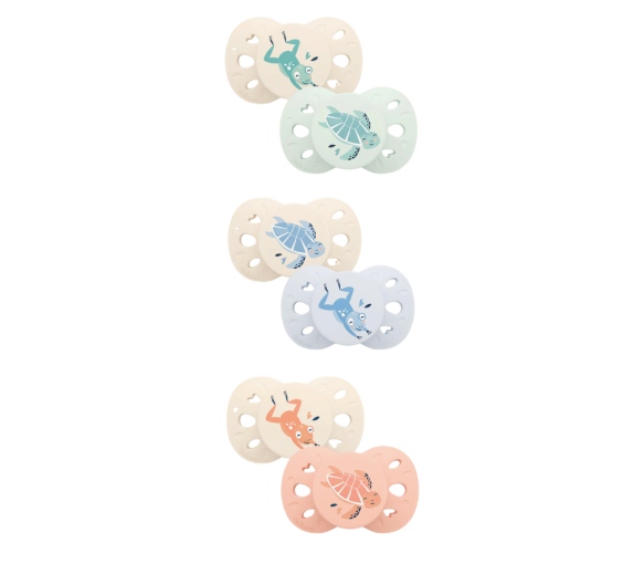 Sucettes anatomiques 0-6 mois animaux Biolane - lot de 2 sucettes - image 1