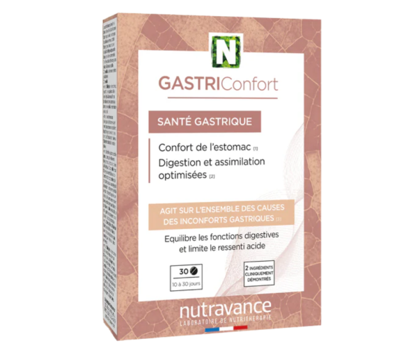 GastriConfort santé gastrique Nutravance - boite de 30 comprimés