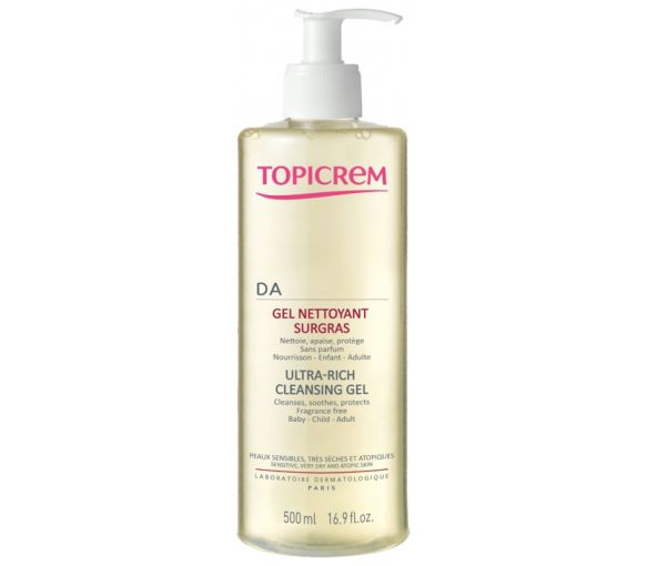 DA gel nettoyant surgras Topicrem - flacon-pompe de 500 ml - image 1