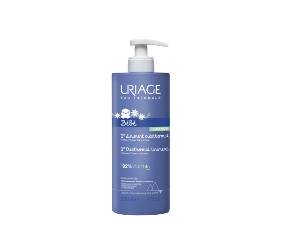 1er liniment oléothermal bébé Uriage - flacon pompe de 500 ml - image 1