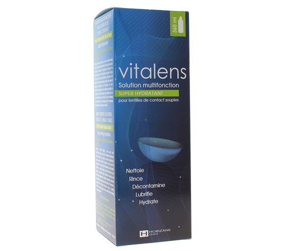 Vitalens solution multifonction pour lentilles de contact - flacon de 360 ml
