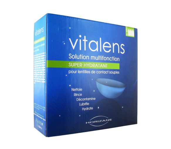 Vitalens solution multifonction pour lentilles de contact - 3 flacons de 360 ml
