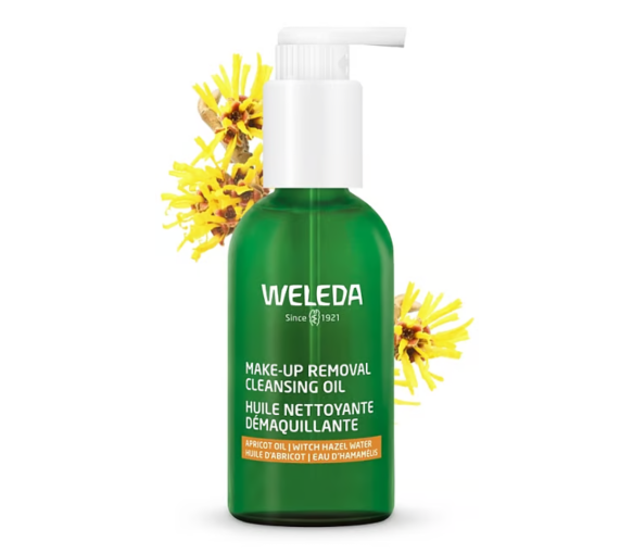 Huile nettoyante démaquillante bio Weleda - flacon-pompe de 150ml - image 1